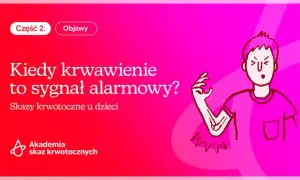 Kiedy krwawienie przy ząbkowaniu jest sygnałem alarmowym? Ilustracja przedstawia dziecko zaniepokojone bólem ręki.