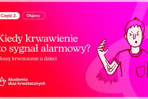 Kiedy krwawienie przy ząbkowaniu jest sygnałem alarmowym? Ilustracja przedstawia dziecko zaniepokojone bólem ręki.