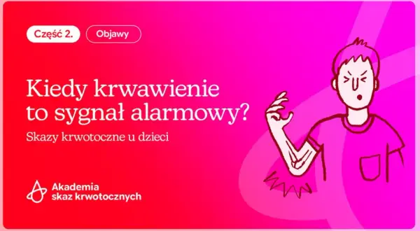 Kiedy krwawienie przy ząbkowaniu jest sygnałem alarmowym? Ilustracja przedstawia dziecko zaniepokojone bólem ręki.